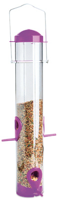 WoodLink 23924 Wild Bird & Finch Tube Feeder, Assorted Colors, 1.25-Lb.