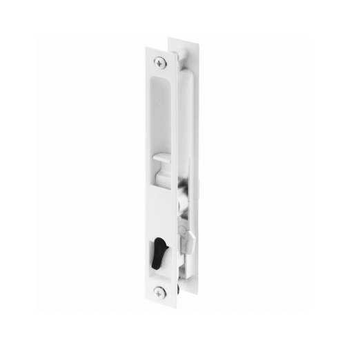 PrimeLine C 1226 Sliding Patio Door Latch, Flush Mounted, White