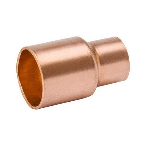 Wrot Copper Pipe Coupling With Stop, 1/2 x 1/4-In.