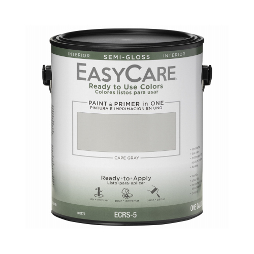 Ready To Use Colors Paint & Primer, Interior Semi-Gloss Acyrlic, Cape Gray, Gallon