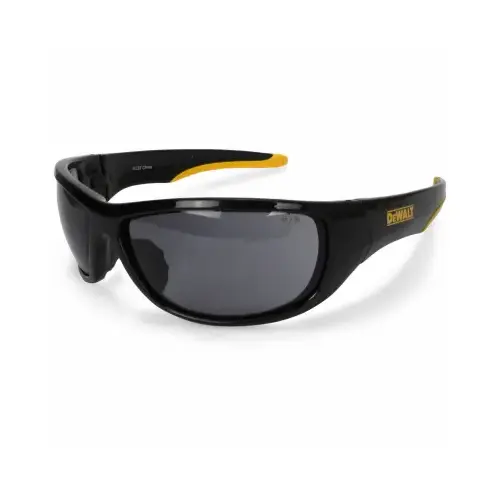 Radians DPG94-2C Dominator Protective Safety Glasses, Black/Yellow Frame, Smoke Lens