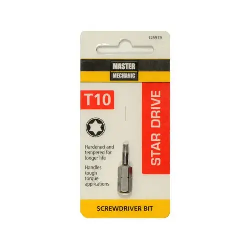 Torx T10 Insert Driver Bit, 1 In.