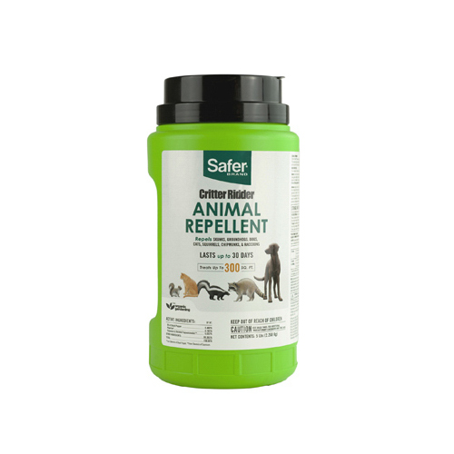 Safer Brand 5929 Critter Ridder Animal Repellent, Repels: Cats, Chipmunks, Dogs, Groundhogs, Raccoons, Skunks, Squirrels Brown