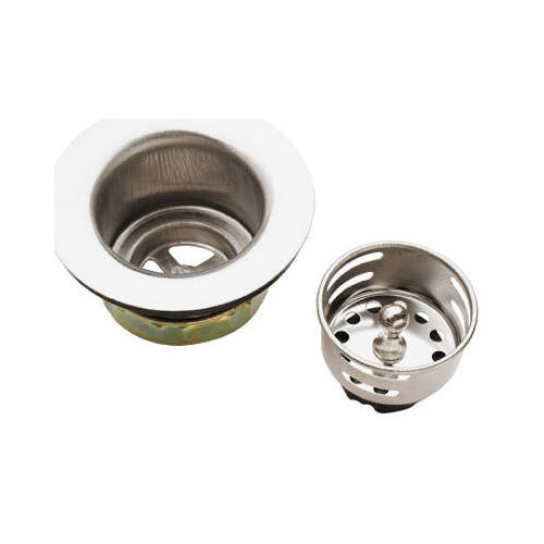 Keeney 878PC Jr. Duo Sink Strainer, Stainless Steel Basket, 2 - 2-1/2-In.