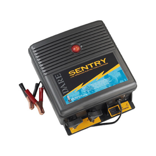 Sentry Series Electric Fence Energizer, 200-Acre, Battery Power, 12-Volt Battery