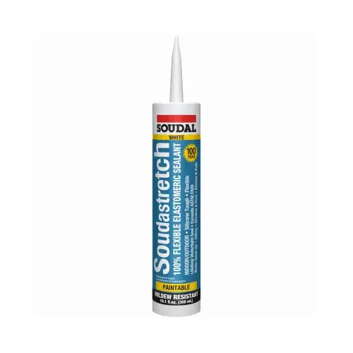 SoudaStretch 146730 Soudastretch 10.1 Oz. Acrylic Elastomeric Caulk, White