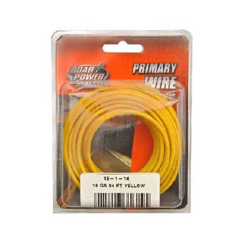 Primary Wire, Yellow, 16-Ga., 24-Ft.