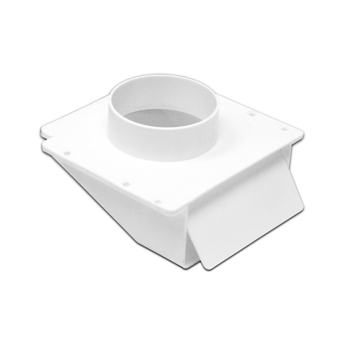 LAMBRO INDUSTRIES 143WP Under-Eave Dryer Vent, White Plastic, 4-In. Collar