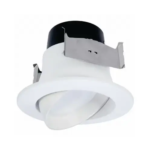 LED Gimbal Retrofit Kit, Adjustable Tilt/Rotation, 4-In. White