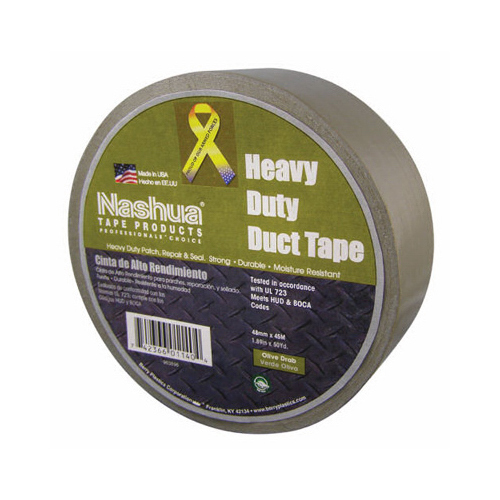 Berry Global 1088113 Duct Tape, Olive Drab, 1.89-In. x 50-Yd. Roll