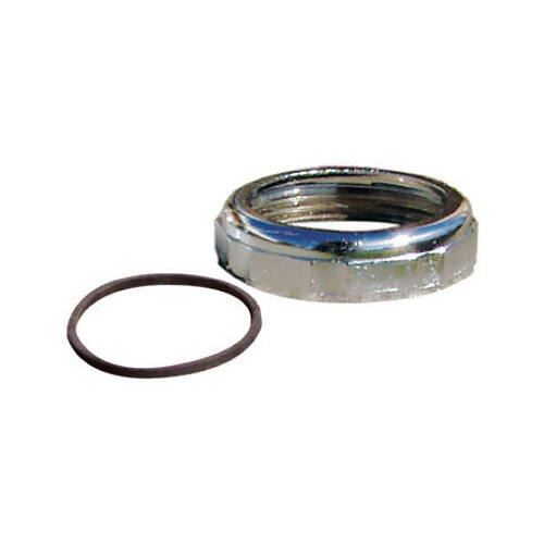 Slip Joint Nut, Chrome Plated, 2 x 2-In.