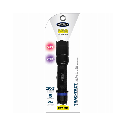 POLICE SECURITY FLASHLIGHTS 99490 TRAC-TACT UV Trac-Tact UV Flashlight, Red Night-Vision LED