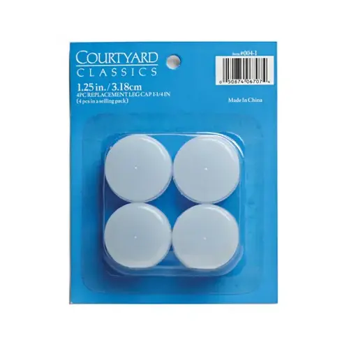 PATIO MASTER CORP 004-1 Patio Furniture Leg Cap, 1.25-In - pack of 4