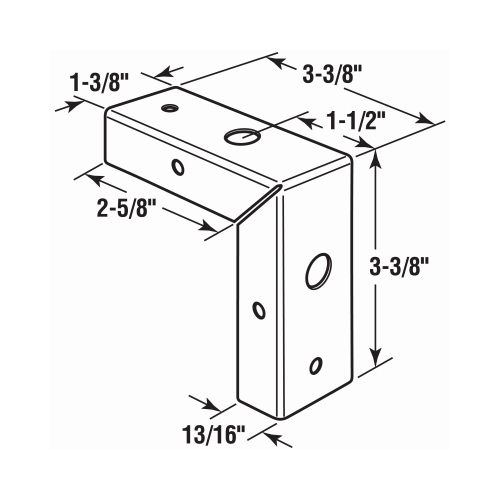 N 7195 Corner Repair Bracket, Steel, Zinc