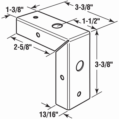 Prime-Line N 7195 N 7195 Corner Repair Bracket, Steel, Zinc