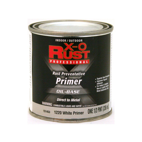 Metal Primer, Oil-Base, White, .5-Pt.