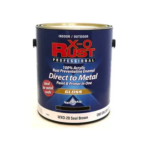 Rust Preventative Paint & Primer, Direct to Metal, Gloss Seal Brown, Gallon