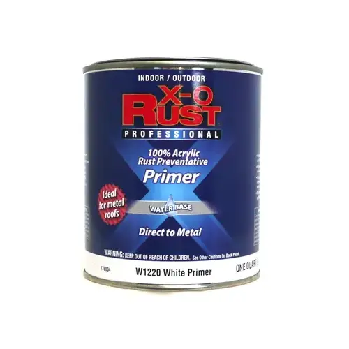 Metal Primer, Water-Base, White, 1-Qt.