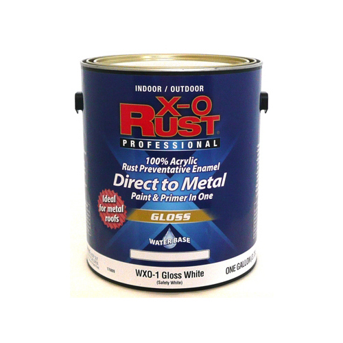 Anti-Rust Enamel Paint, Gloss White, Gallon