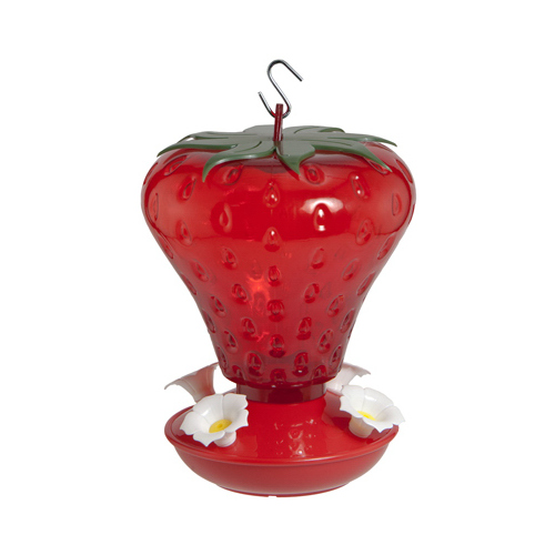 WoodLink 24126 Hummingbird Feeder, Strawberry Shape, 40-oz.