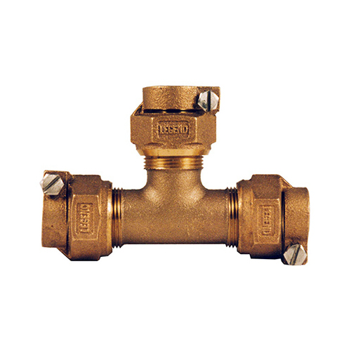 Legend 313-394NL T-4441NL Series Pipe Tee, 3/4 in, Pack Joint, Bronze, 100 psi Pressure