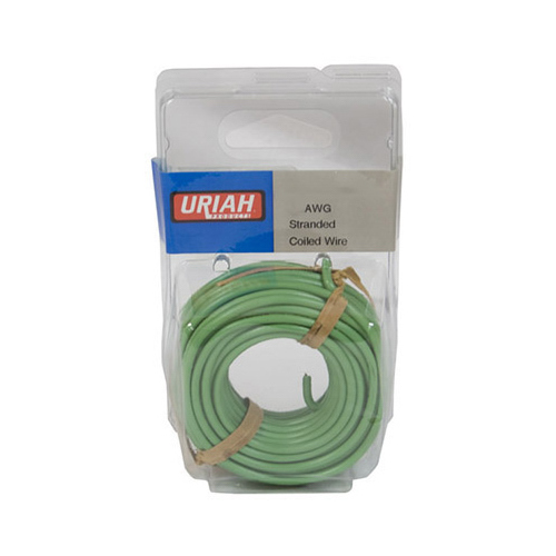 Automotive Wire, Insulation, Green, 14 AWG, 20-Ft.