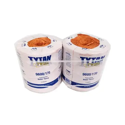 TYTAN PBT96170TONBP Baler Twine, 9600 ft L, 170 lb Working Load, Polypropylene, Orange Pair