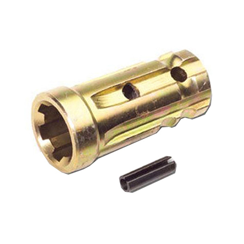 DOUBLE HH 23253 PTO Adapter, Forged, Yellow Zinc-Plated, 1-1/8 x 1-3/8-In.
