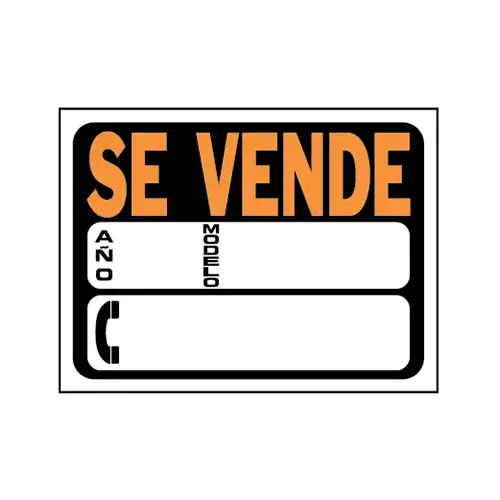 Se Vende Auto Sign, Spanish, 8.5 x 12-In.