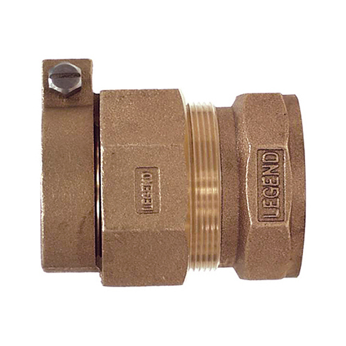 Legend 313-275NL T-4305NL Series Pipe Coupling, 1 in, Tube Compression CTS x FIP, Bronze, 100 psi Pressure