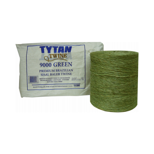 TYTAN SBT16GRTY Baler Twine, 16,000 ft L, 130 lb Working Load, Sisal, Brazilian Green - pack of 2