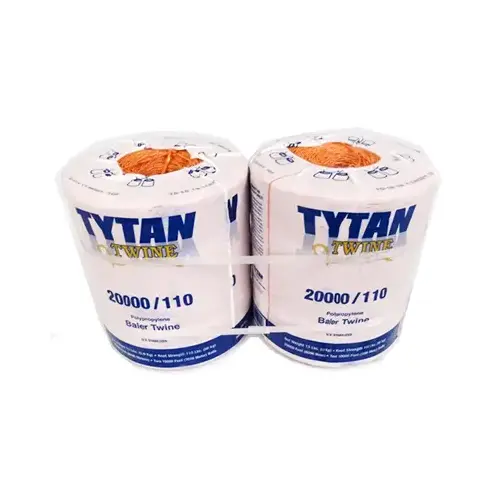 Baler Twine, Orange Poly, Two 10,000-Ft. Spools Pair