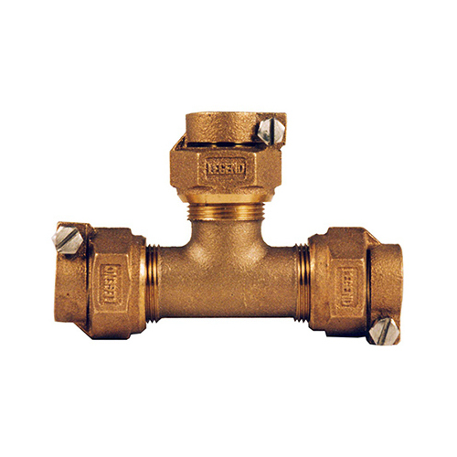 Legend 313-395NL T-4441NL Series Pipe Tee, 1 in, Pack Joint, Bronze, 100 psi Pressure
