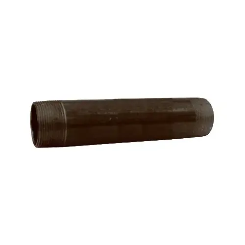 Black Steel Pipe Nipple, 1-1/2 x 12-In.