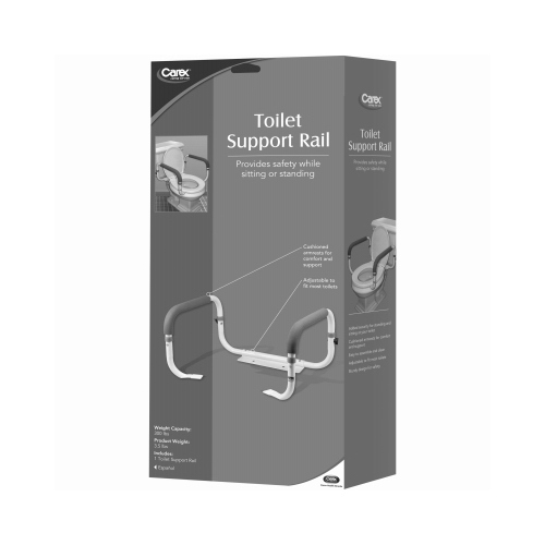 Toilet Support Rail, Cushioned Hand Grips