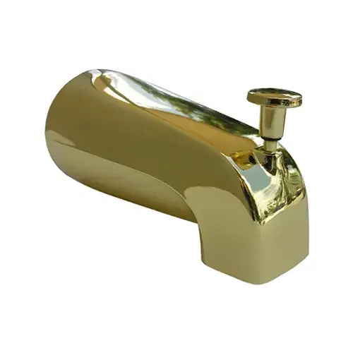 Bathtub Diverter Spout, Polished Brass