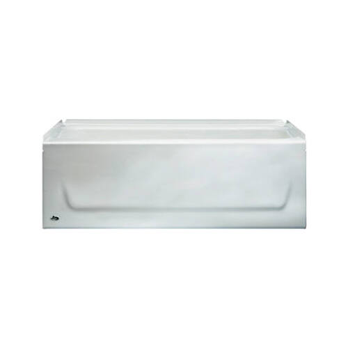 Kona Right Hand Bath Tub, Porcelain On Steel, 4-1/2-Ft., White