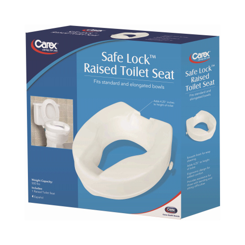 COMPASS HEALTH BRANDS FGB31300 0000 Raised Toilet Seat, Safety Lock