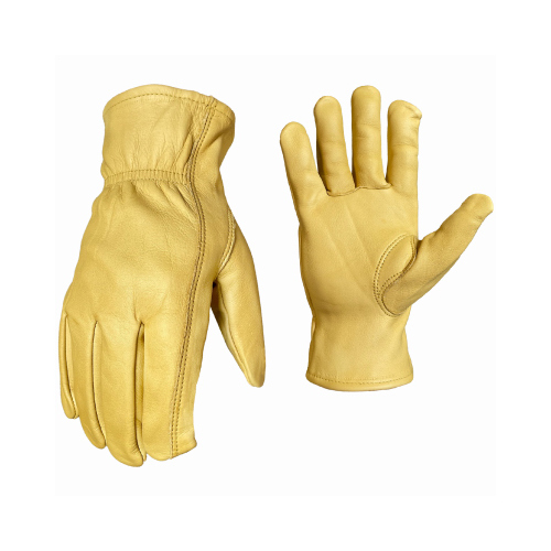 Water Resistant Leather Gloves, Men's M