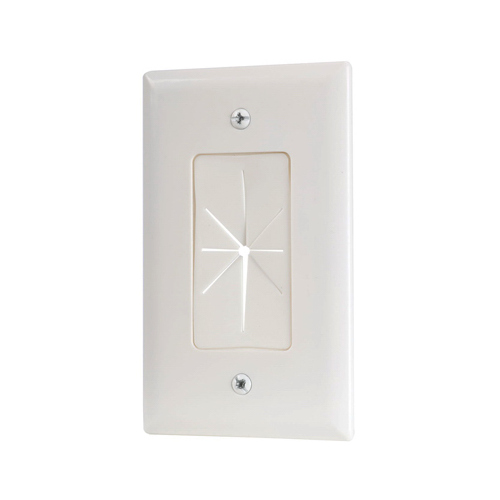 Pass-Thru Wall Plate, White