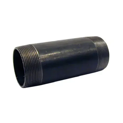 Pipe Fitting, Black Nipple, 2 x 6-In.