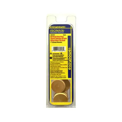 Isomax Dowel Plug, Round Head, Oak, 1-In., 5-Pk. - pack of 6