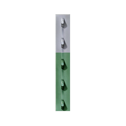CHICAGO HEIGHTS STEEL FRPT13300050G2N Studded T-Post, 5-Ft. x 1-1/3-In. Green With Aluminum Top