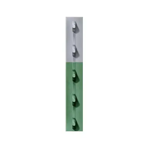 Studded T-Post, 8-Ft. x 1-1/3-In. Green With Aluminum Top