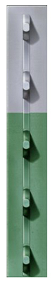 CHICAGO HEIGHTS STEEL FRPT13300080G2N Studded T-Post, 8-Ft. x 1-1/3-In. Green With Aluminum Top