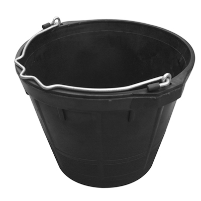 QINGDAO HUATIAN HAND TRUCK MR10QR/BUCK-BLK Rubber Bucket, 10-Qts.