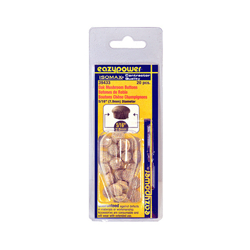 Dowel Plug, Mushroom, Oak, 5/16-In - pack of 20