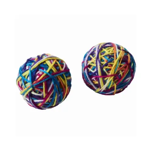 Sew-Much Yarn Ball Cat Toy, 2.5 In - pair