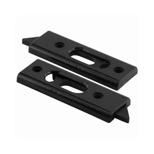 Tilt Latch, spring-loaded, Black, Plastic, 2-1/16 in. Hole Centers Pair