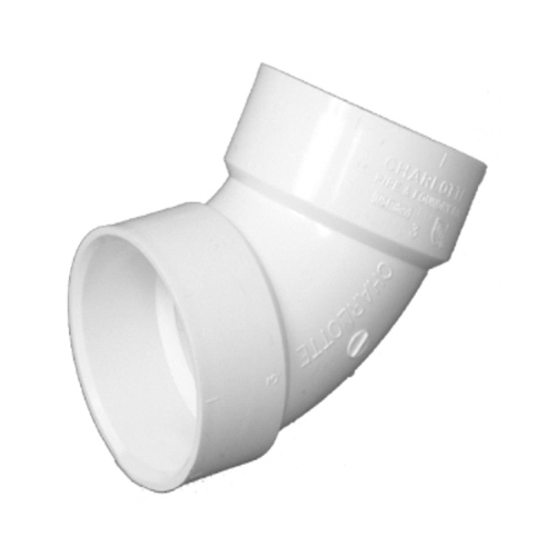 Schedule 40 DWV PVC 60-Degree Pipe Elbow, 4-In.